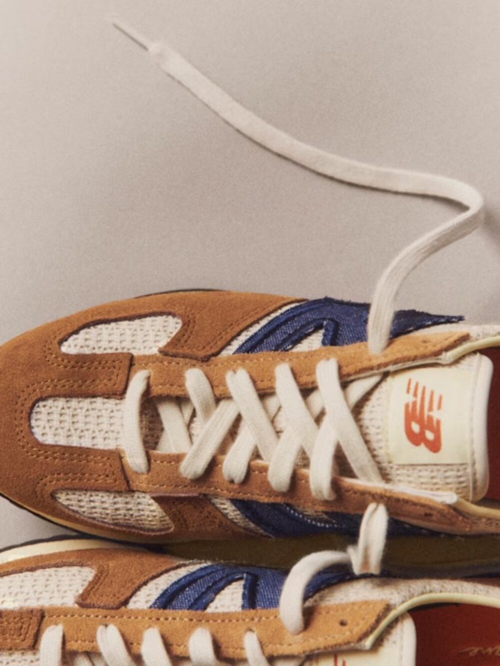 Sézane x New Balance NIB Sneakers in Ecru/Brown Size US W7/5.5 - Picture 2 of 7